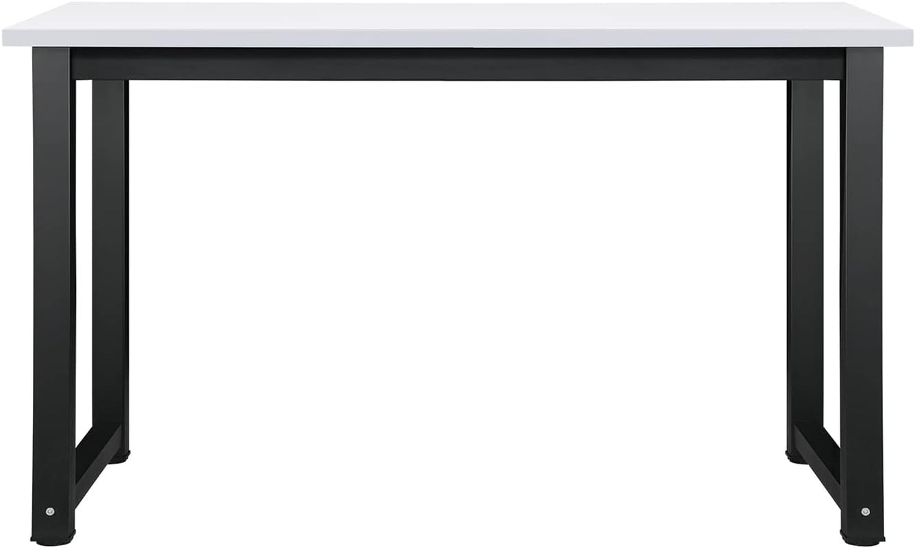 120Cm Home Office Computer Desk with Solid Steel Frame Study Workstation Laptop Table Black and White